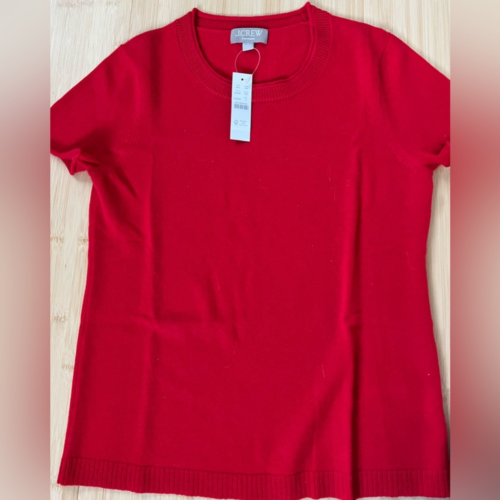 NWT J. Crew Relaxed Cashmere Tee Shirt